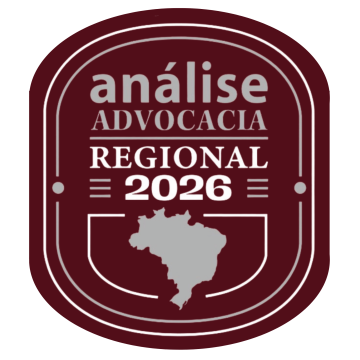 Selo Análise Advocacia Regional 2026 reconhecendo o escritório Ducati Klin e Malzoni Barreto Advocacia e as sócias Luiza Malzoni Barreto e Kalyne Ducati Klin como Advogadas Mais Admiradas do Brasil.