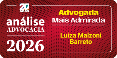 Luiza Malzoni Barreto, reconhecida pelo ranking Análise Advocacia 2026 como Advogada Mais Admirada no setor de Hotelaria e Turismo, com indicações em Contratos Empresariais e Direito Imobiliário.