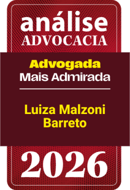 Luiza Malzoni Barreto, reconhecida pelo ranking Análise Advocacia 2026 como Advogada Mais Admirada no setor de Hotelaria e Turismo, com indicações em Contratos Empresariais e Direito Imobiliário.